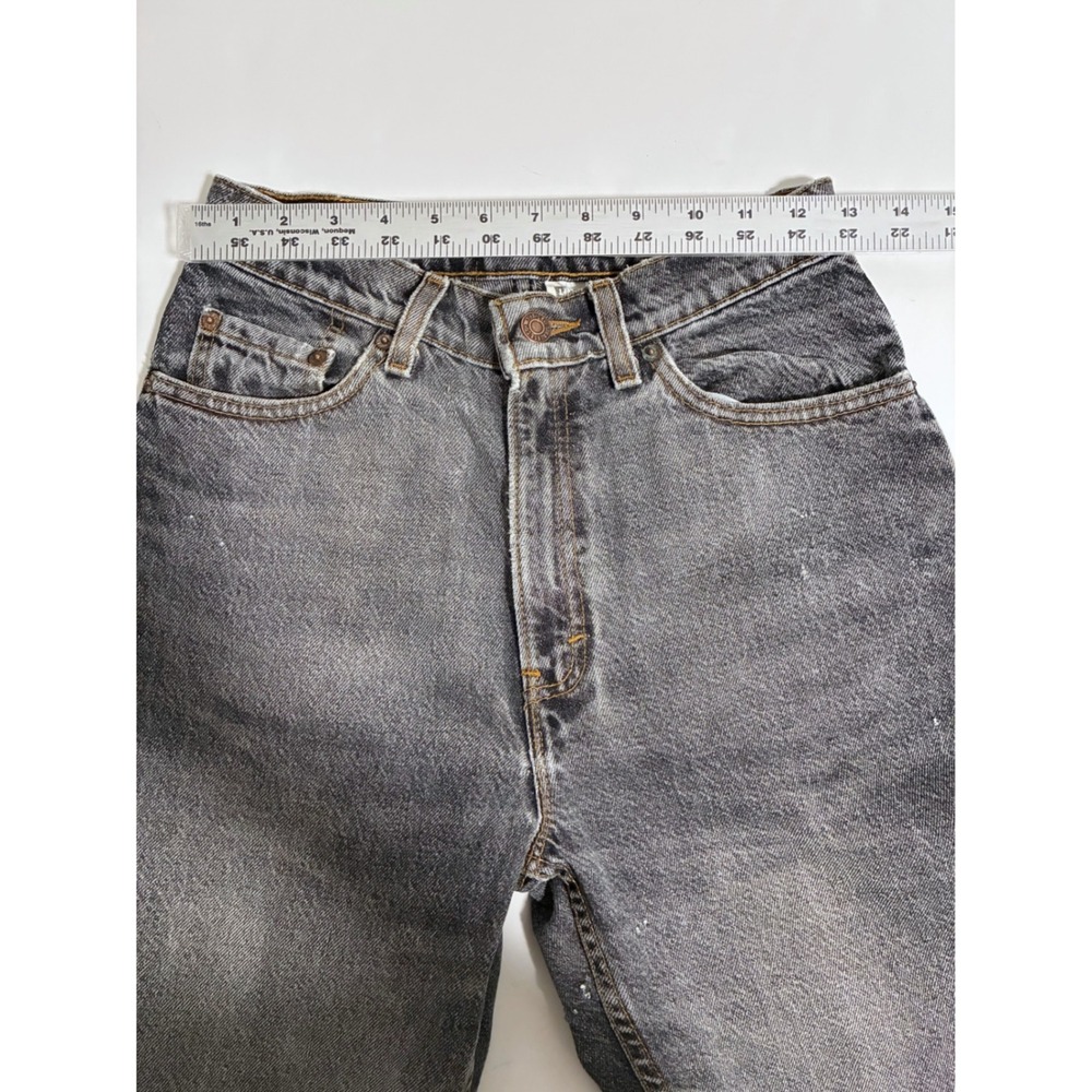 Vintage Levis 17525-0267 Womens 9M High Waisted Mom Jeans Faded Black USA Made - Picture 8 of 11